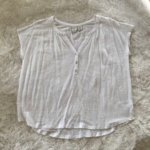 Joie 100% Linen Top Womens XL White